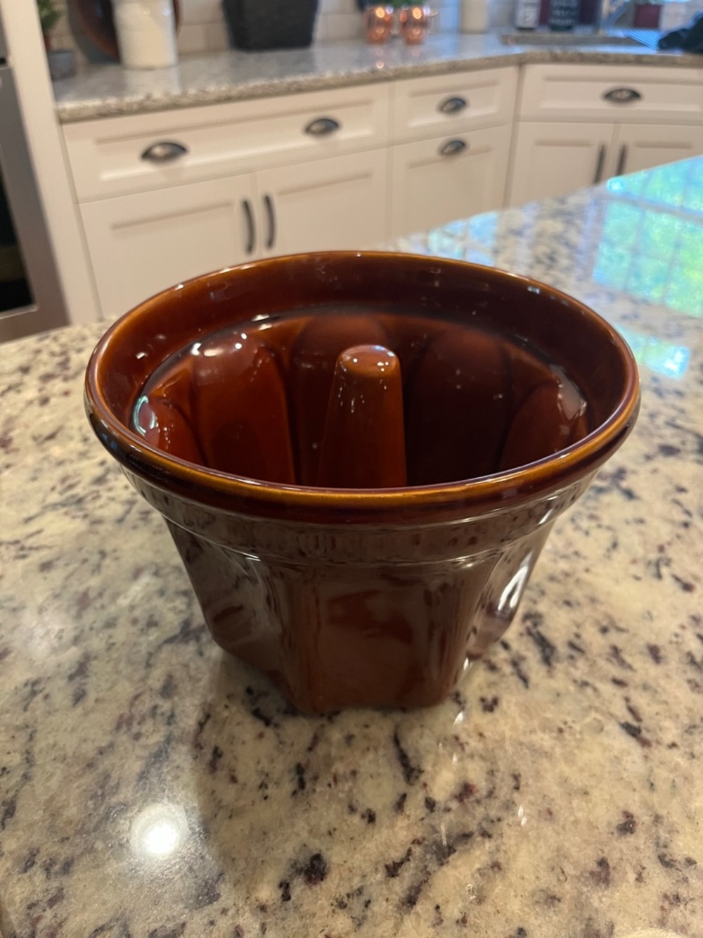 Williams Sonoma Brown Glazed Octagonal Monkey Bread Mold